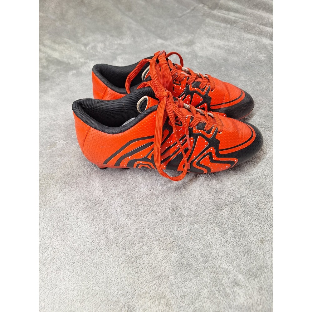 Kids Cleats Orange Black Athletic Football Shoes Size 5Y - Picture 3 of 5